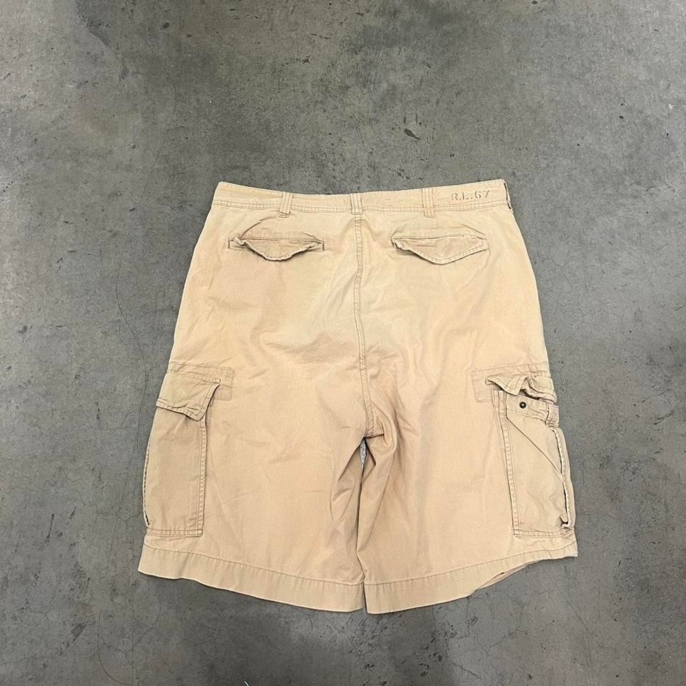 Vintage Polo Jeans Co mens beige cargo shorts baggy loose rl67 36
